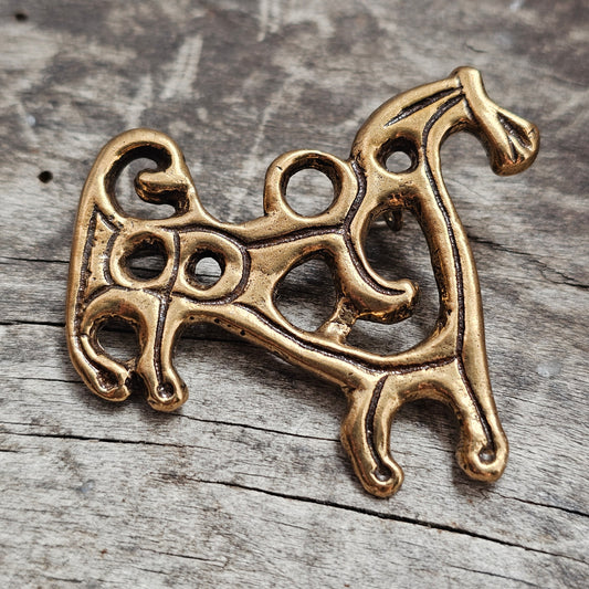 Kalevala Koru Bronze Horse Brooch 12th Century Finnish Crusade Era Design