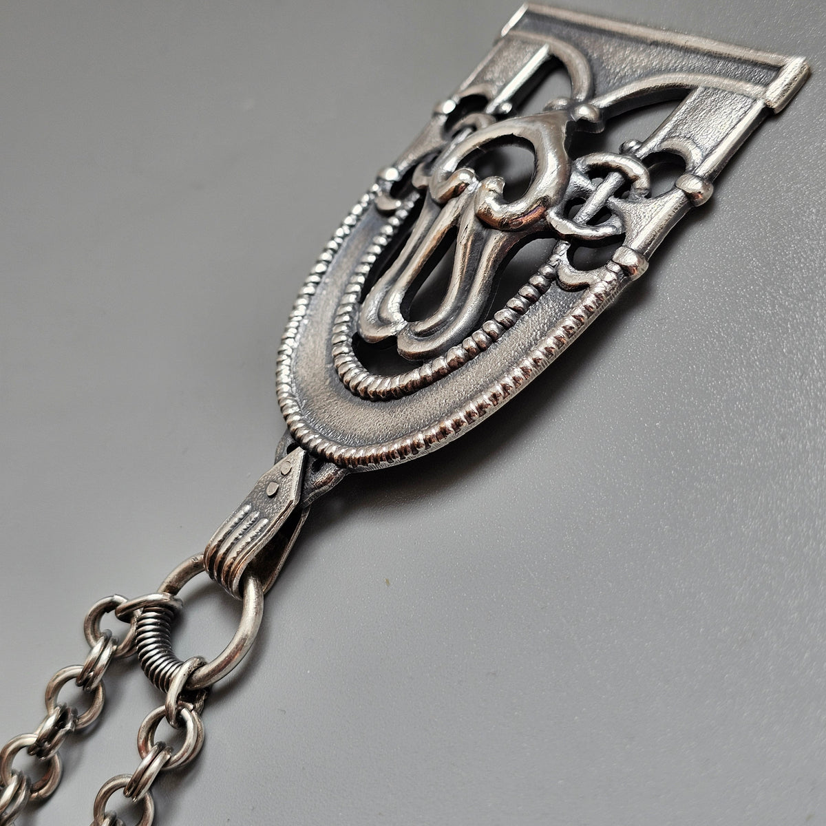 Vintage Kalevala Koru Ancient Finnish Silver Plated Pendant Necklace