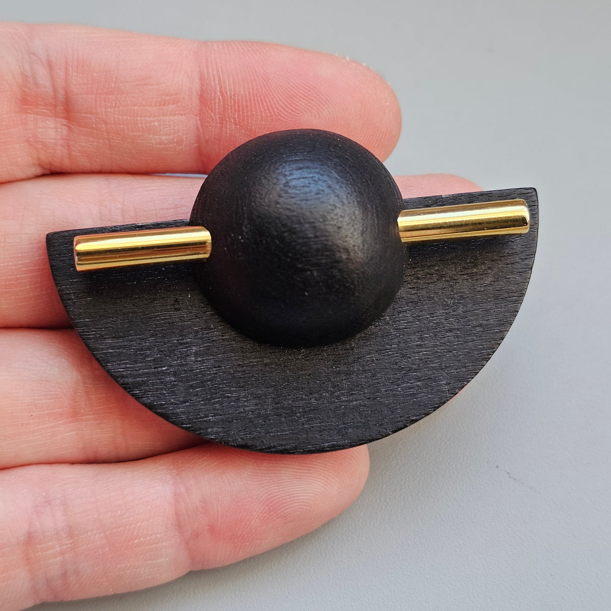 Vintage Aarikka Finland Black Wooden Brooch – LADY Modernist Scandinavian Design