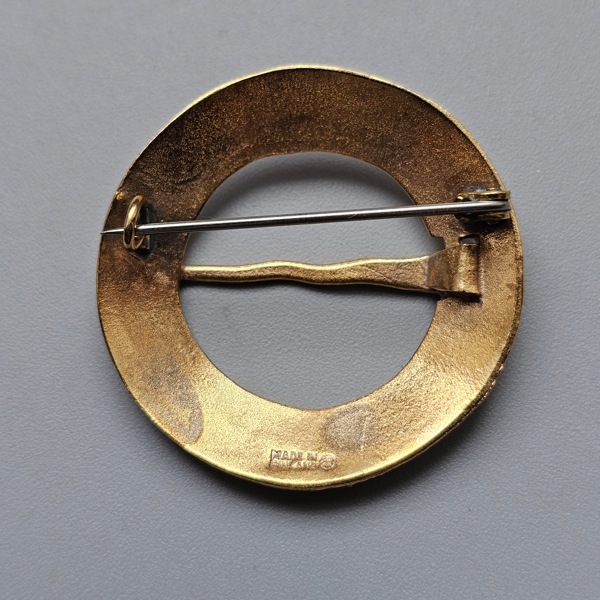 Vintage Kalevala Koru Ilomantsin Solki Bronze Folk Brooch