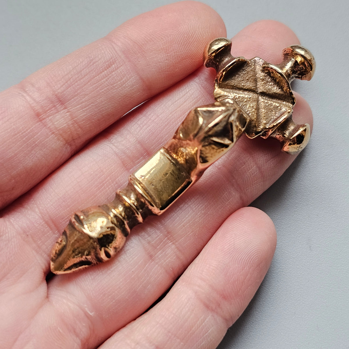 Vintage Stavanger Museum Norwegian Bronze Viking Replica Brooch