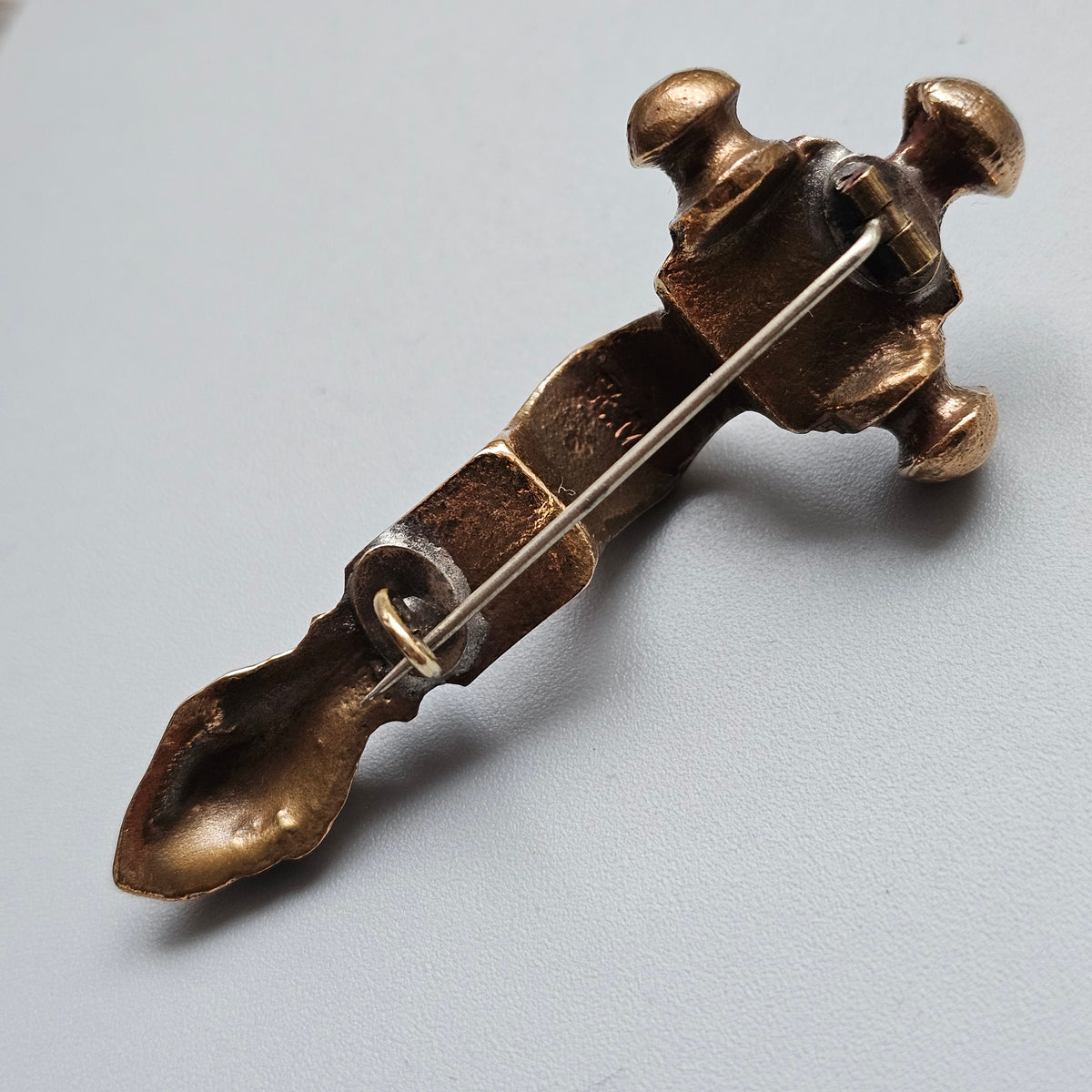 Vintage Stavanger Museum Norwegian Bronze Viking Replica Brooch