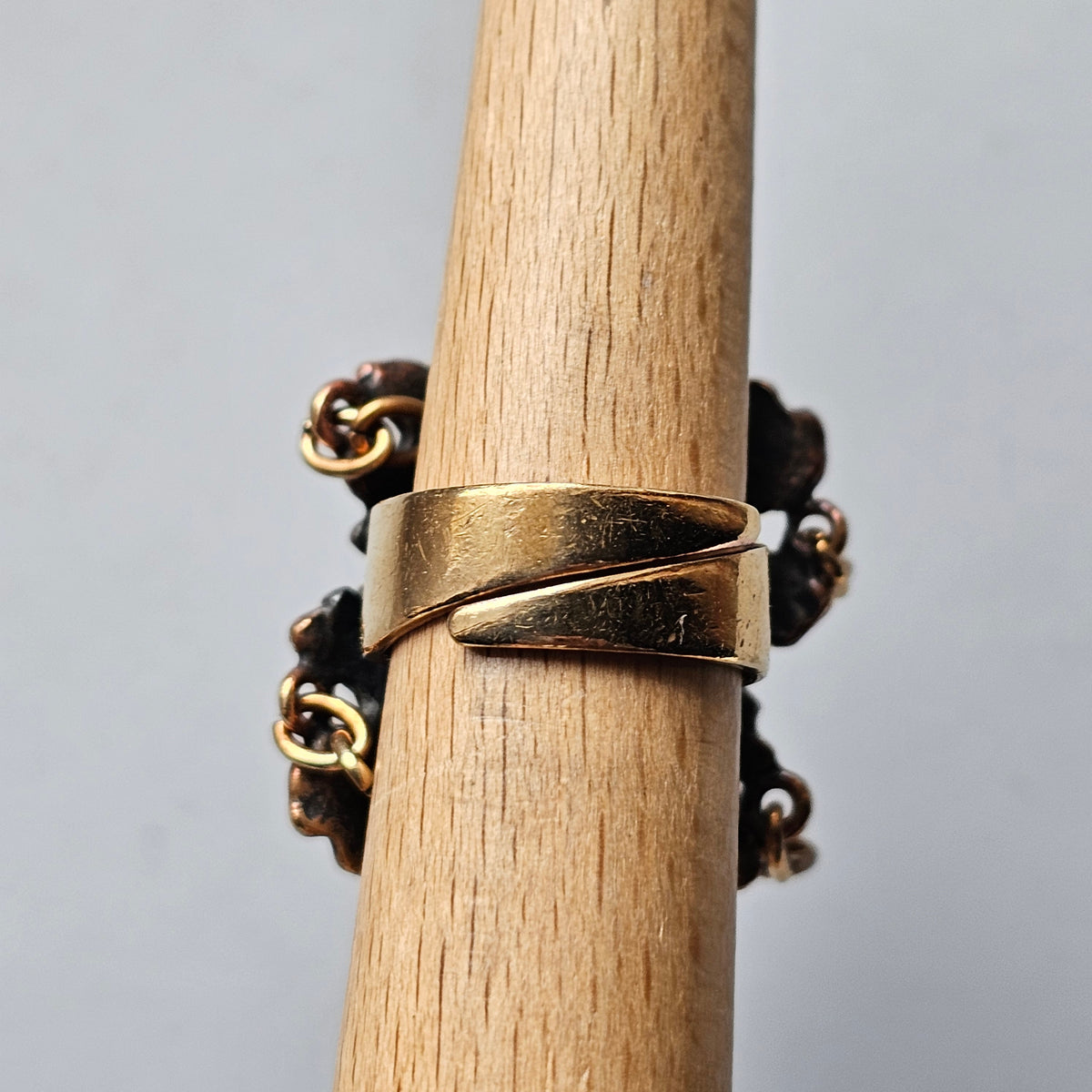 Vintage 1970s Pentti Sarpaneva Kaarna Finnish Bronze Brutalist Ring
