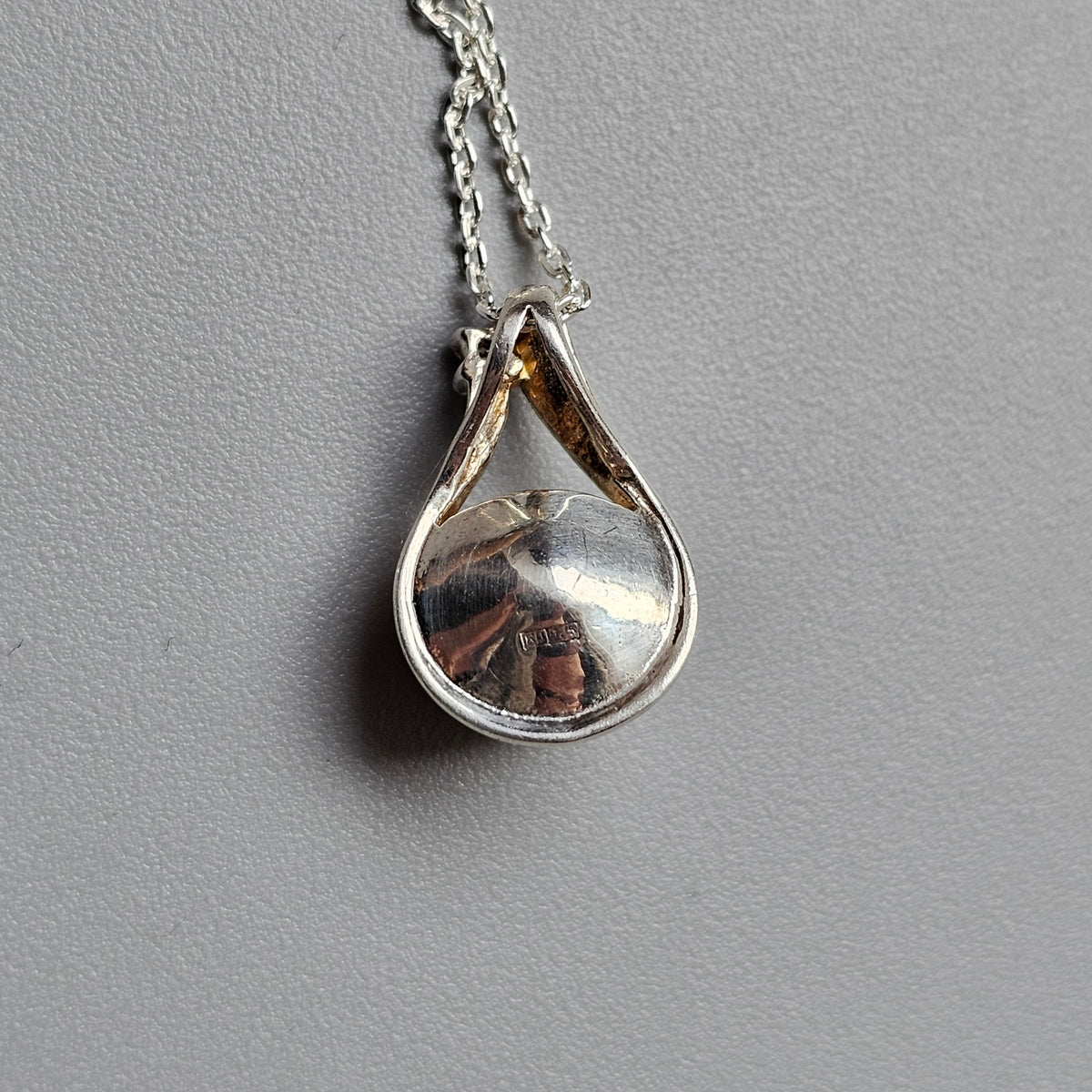 Contemporary Finnish Sterling Silver Pearl Pendant Necklace