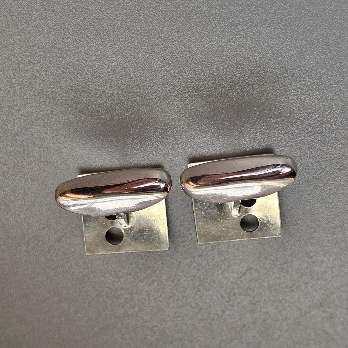 Vintage 1960s Martti Viikinniemi Finnish Silver Square Modernist Cufflinks 1969