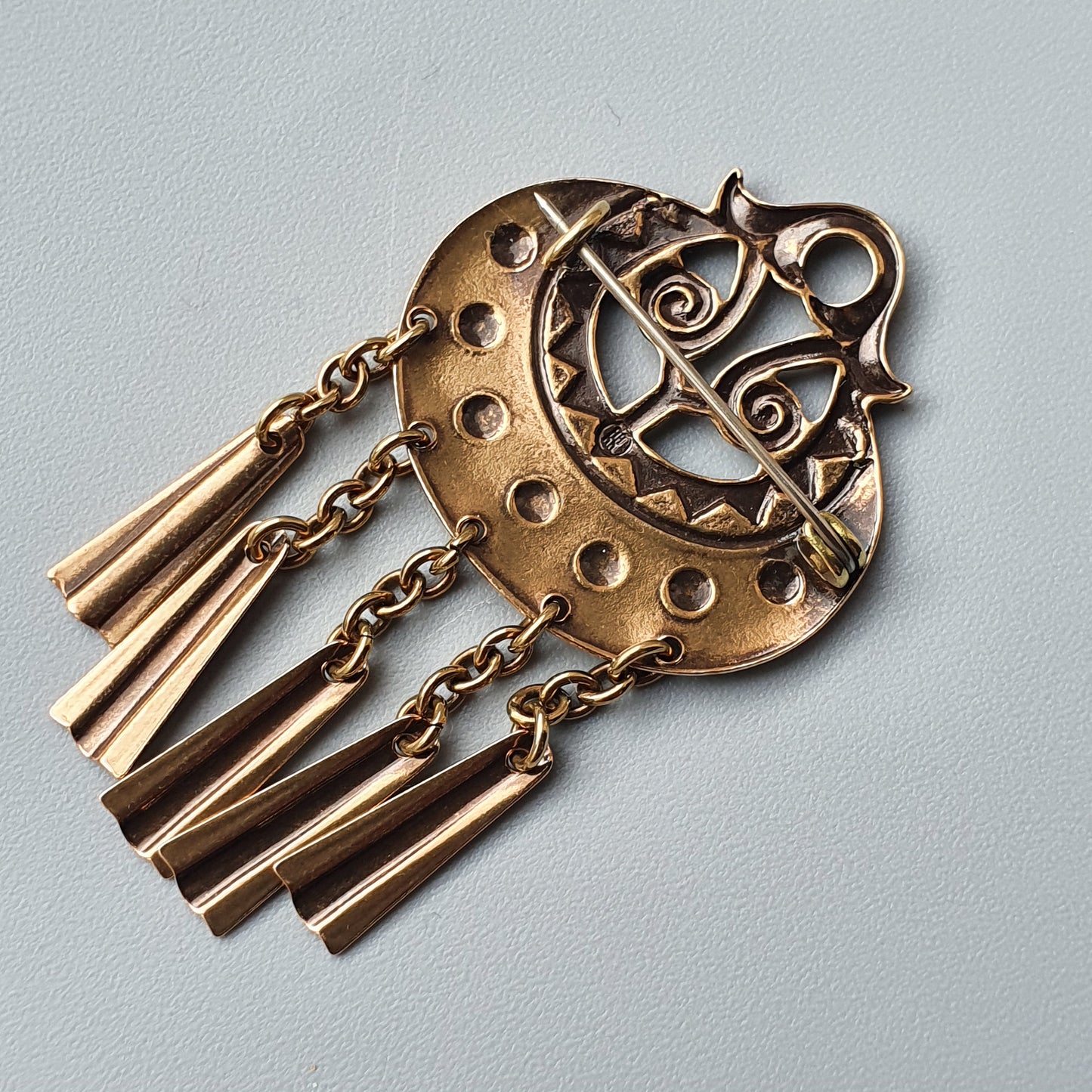 Kalevala Koru Moongoddess Bronze Brooch by Germund Paaer