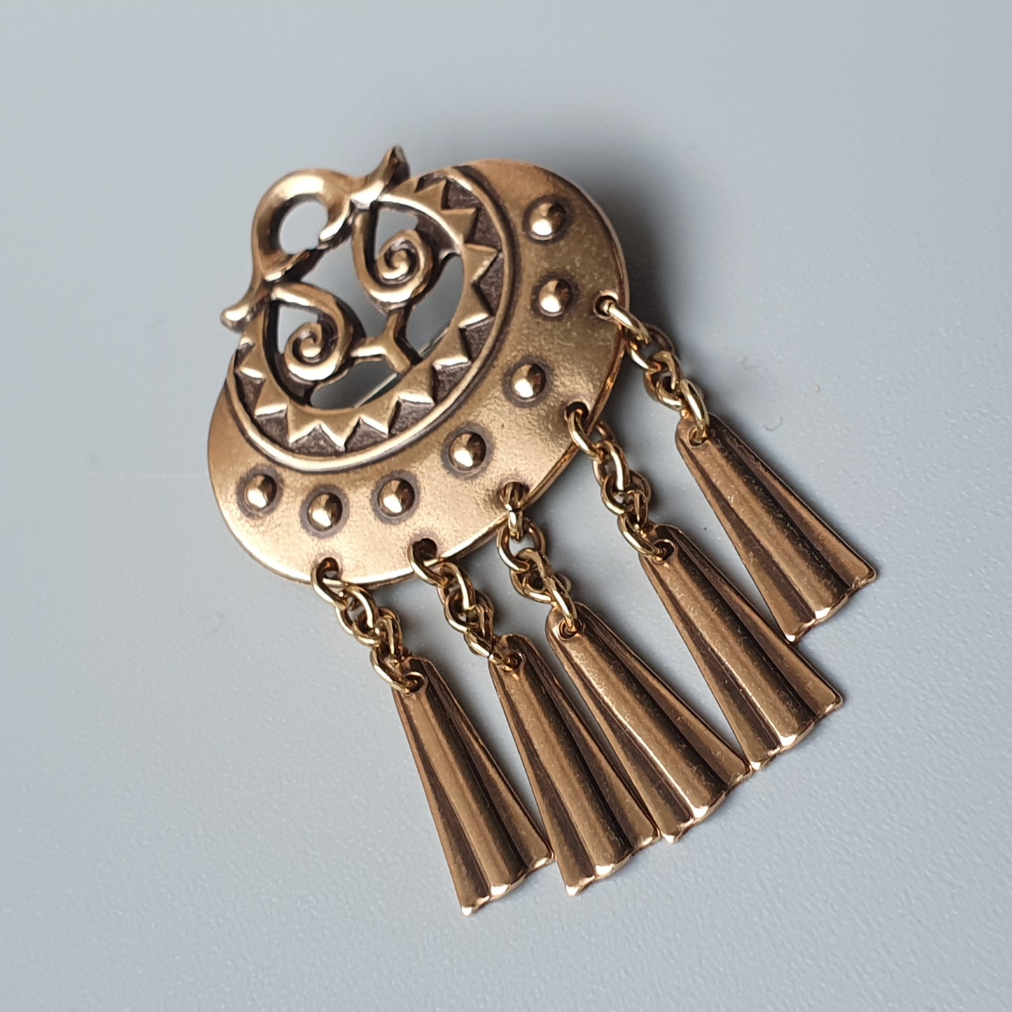Kalevala Koru Moongoddess Bronze Brooch by Germund Paaer