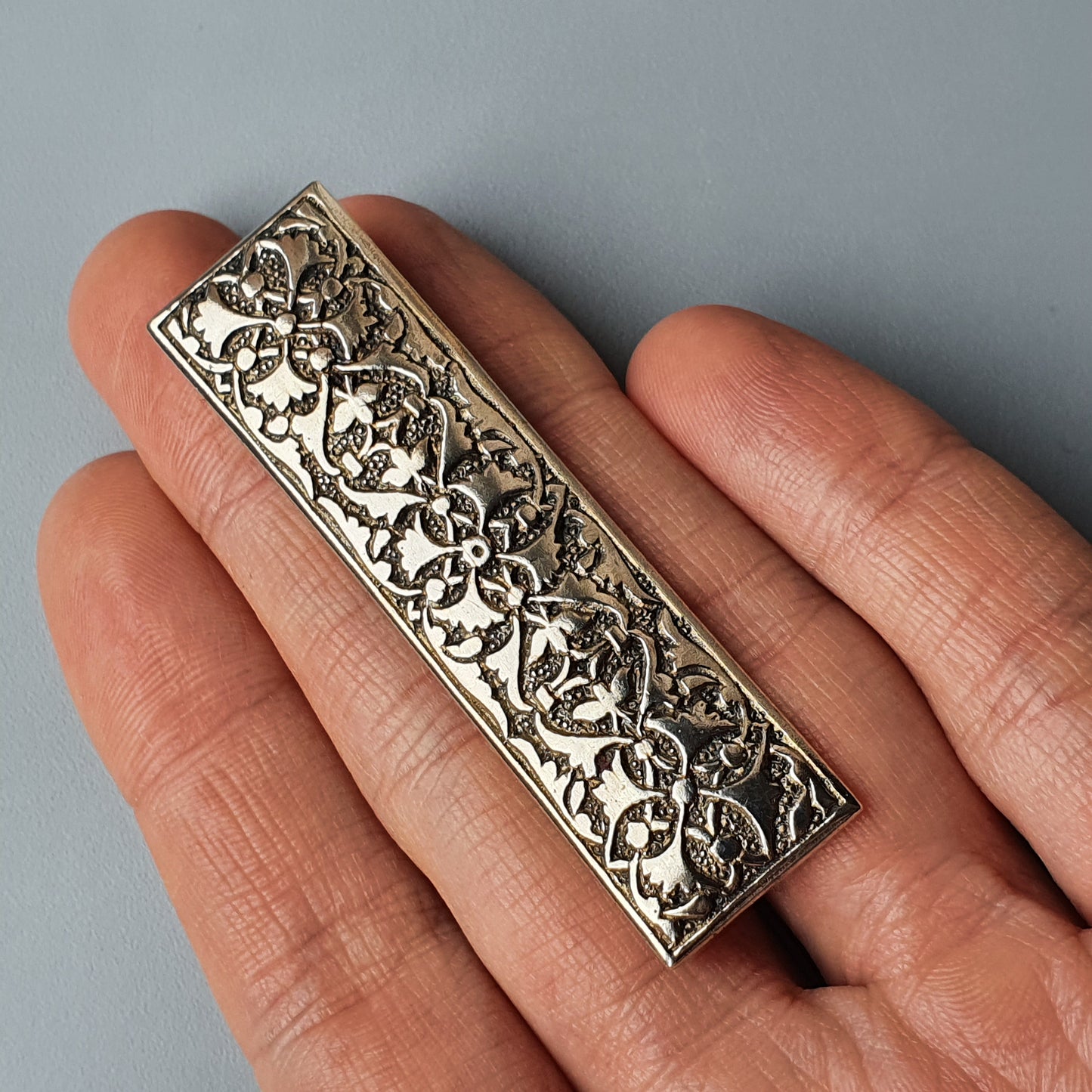 Vintage Antique Silver Bar Brooch