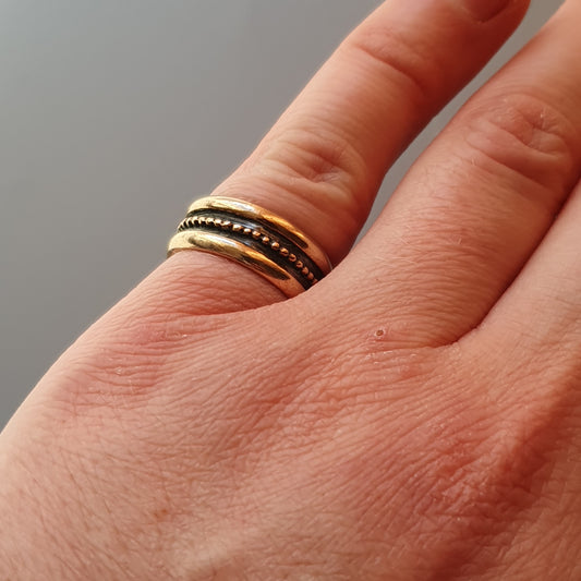 Vintage Finnish Middle Ages Viking Style Bronze Ring