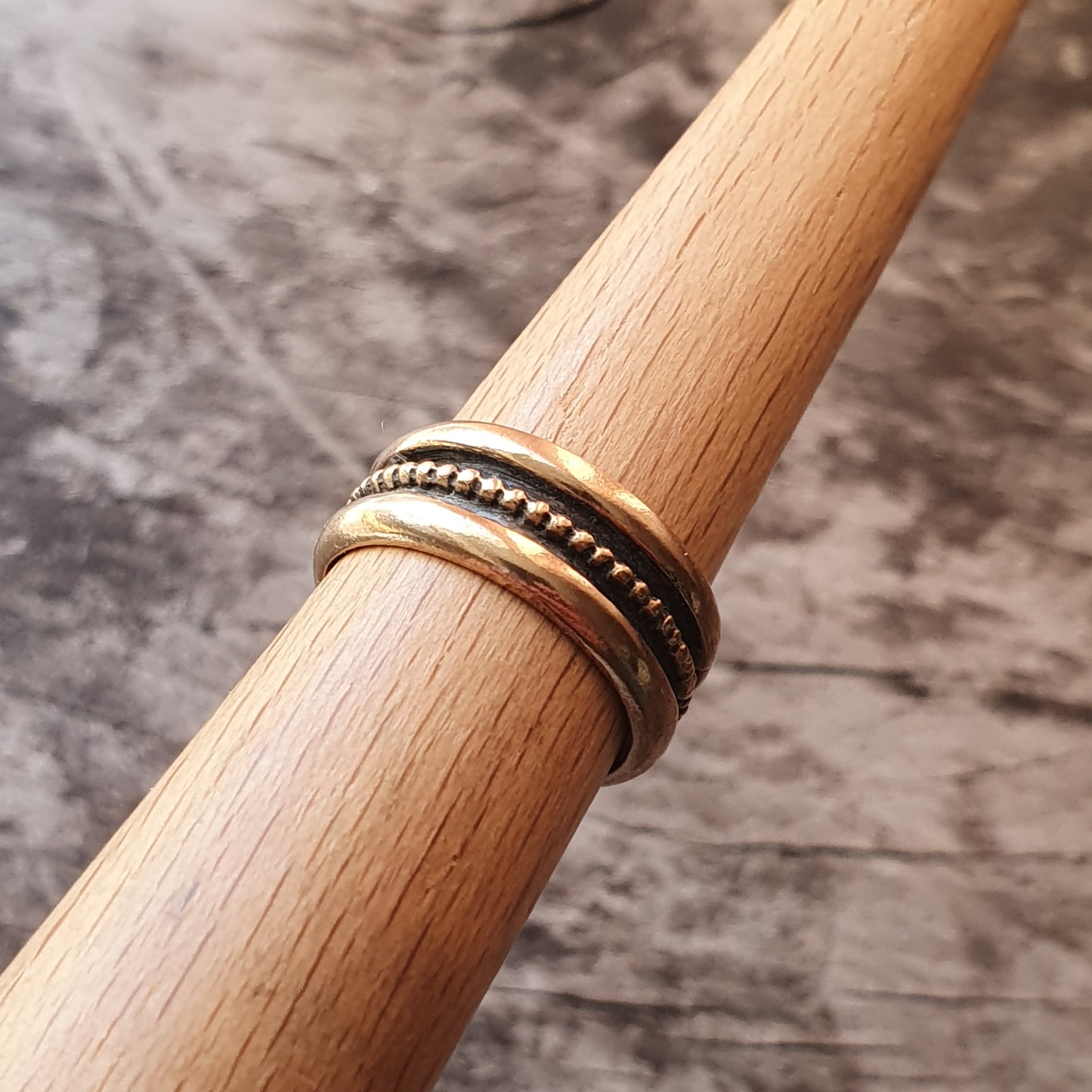 Vintage Finnish Middle Ages Viking Style Bronze Ring